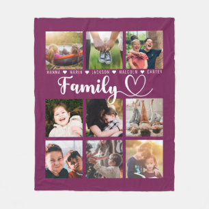 Fuchsia Family Erinnerungen Neun Fotomaterial Fleecedecke