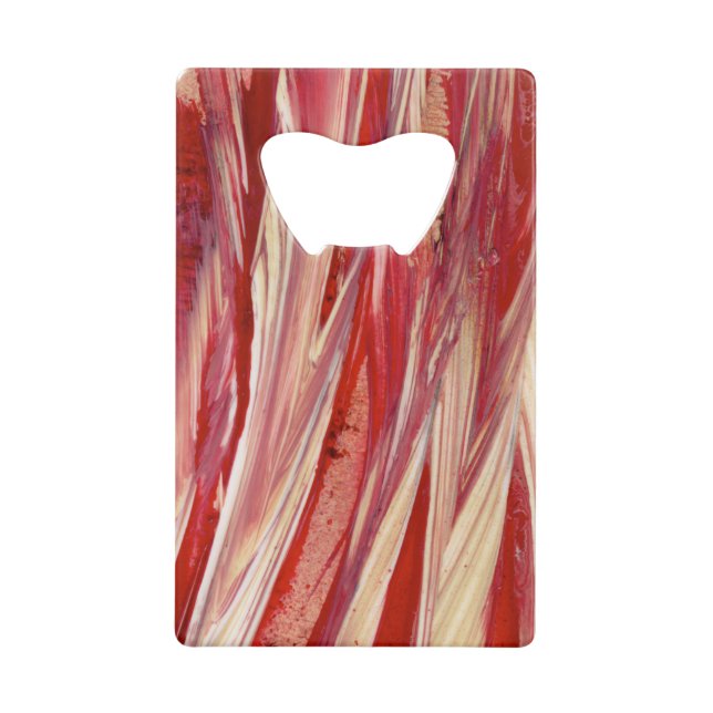 Fuchsia Feather Fringe Geldbeutel Flaschenöffner (Vorderseite)