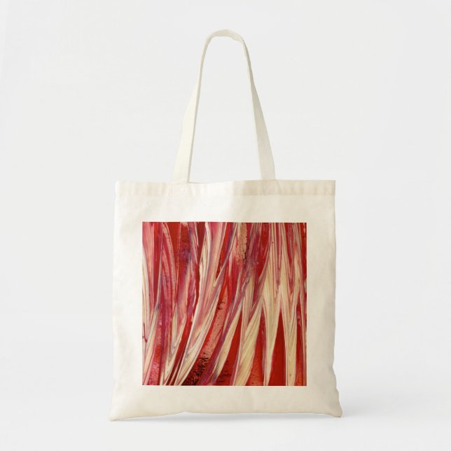 Fuchsia Feather Fringe Tragetasche (Vorne)