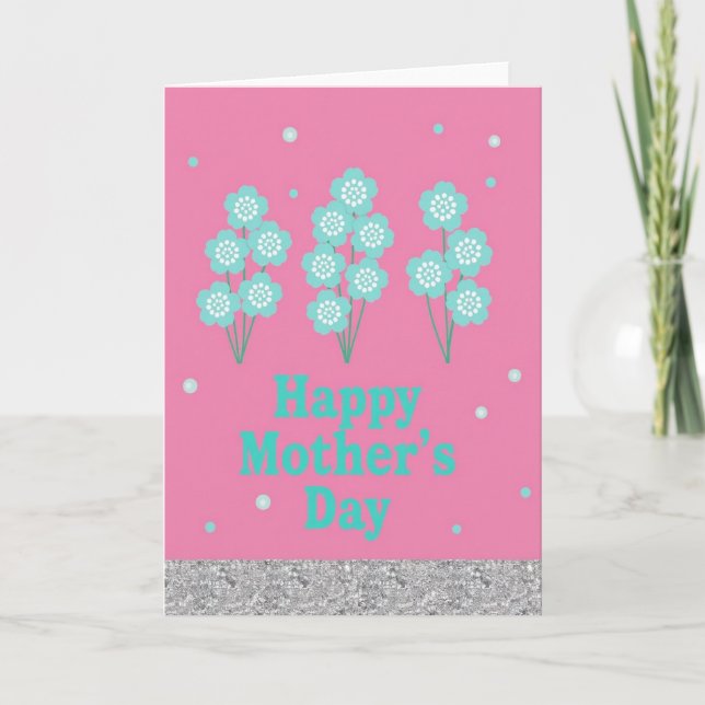 Fuchsia Field Mothers Day Card Karte (Vorderseite)