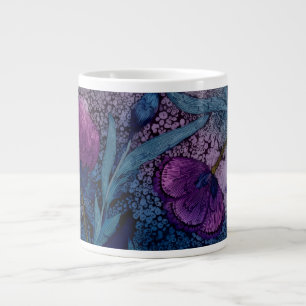 Fuchsia floral Jumbo-Tasse