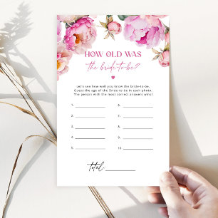 Fuchsia floral Wie alt war die Braut zu spielen
