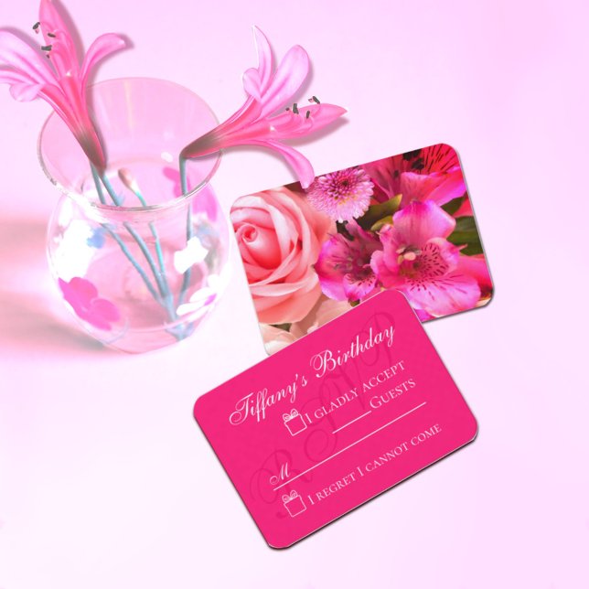 Fuchsia Florals Enclosure Card Begleitkarte (Von Creator hochgeladen)