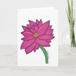 Fuchsia Flower Blank Karte