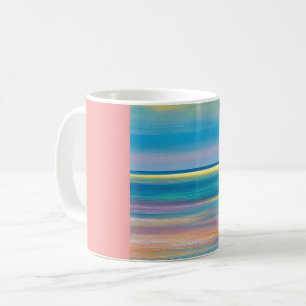 "Fuchsia Fusion" Abstrakte Seascape Kaffeetasse