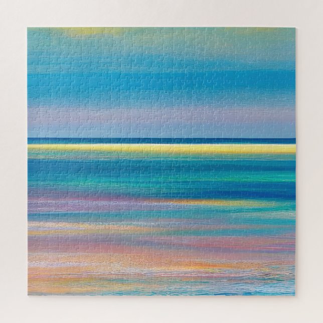 "Fuchsia Fusion" Abstrakte Seascape Puzzle (Vertikal)