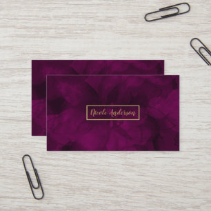 Fuchsia Gold Aquarell Blumen Glam Elegant Modern Visitenkarte