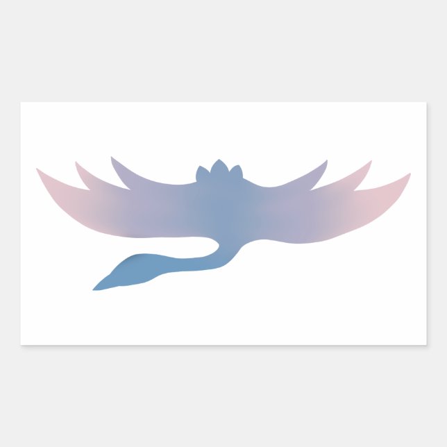 Fuchsia Gradient Crane Sticker (Vorderseite)