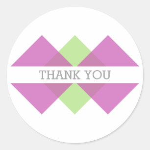 Fuchsia Green Geometric Triad Danke Stickers