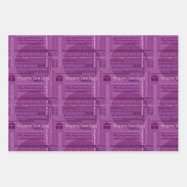 Fuchsia Happy Days Wrapping Paper Geschenkpapier Set