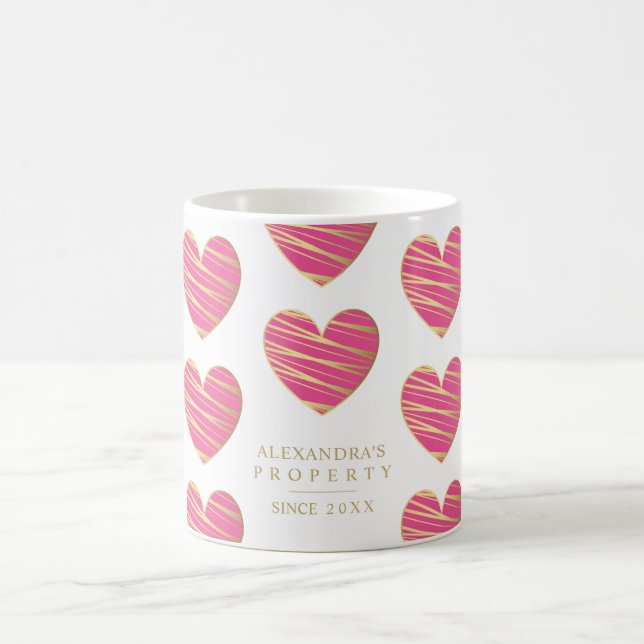 Fuchsia Heart Best Friends Occasion Gift Kaffeetasse (Mittel)