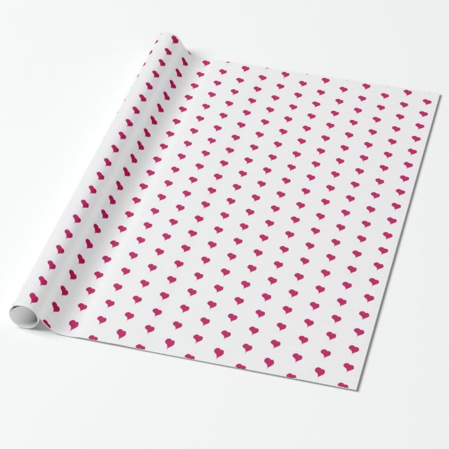 Fuchsia Heart Geschenkpapier (Ungerollt)