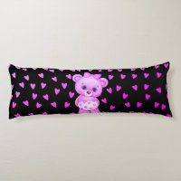 Fuchsia Herzdruckteddy Bären Kissen