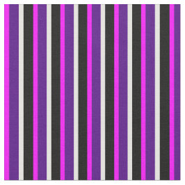 Fuchsia, Indigo, Minzcreme und Schwarzes Muster Stoff