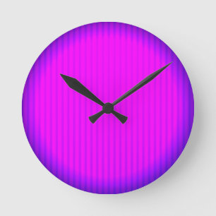 Fuchsia LED lamp Runde Wanduhr
