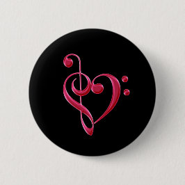 Fuchsia Liebe Musical Notes Button