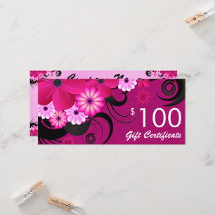 Fuchsia Lila Elegant Custom $100 Geschenkgutschein