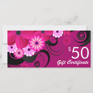Fuchsia Lila Elegant Custom $50 Geschenkgutschein