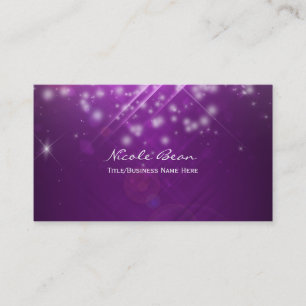 Fuchsia Lila Sparkon Glamour Business Card Visitenkarte