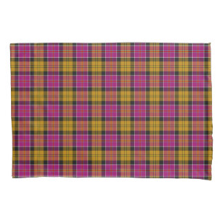 Fuchsia Lila und Gold Culloden Scottish Tartan Kissenbezug