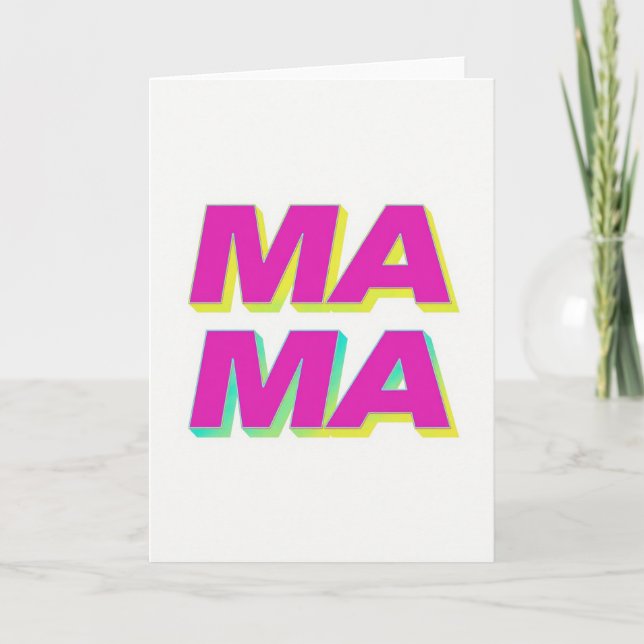 Fuchsia Mama Grafikkarte Karte (Vorderseite)