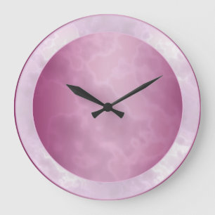 Fuchsia Marbled Große Wanduhr