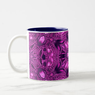 Fuchsia Muster Zwei-Tone-Kaffee-Tasse Zweifarbige Tasse