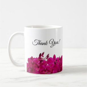 Fuchsia Orchids on White-Bridesmaid gifts- Kaffeetasse