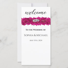 Fuchsia Orchids on White-Wedding Rings-Programm-