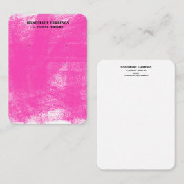 Fuchsia Pastel Earring Display Business Card Visitenkarte