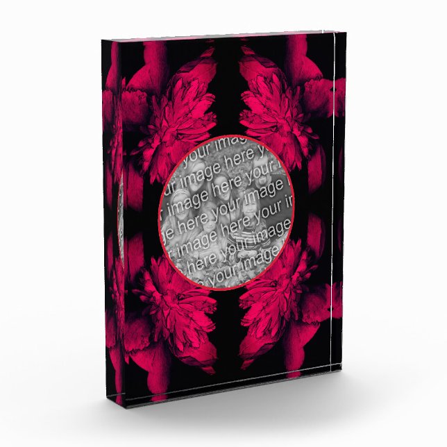 Fuchsia Peony Abstrakt Floral Add Your Fotoblock (Links)