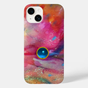 FUCHSIA PINK ABSTRAKT Blue Sapphire Gemstone Case-Mate iPhone 14 Hülle