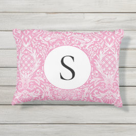 Fuchsia Pink Ananas Viktorianischer Vintager Damas Kissen Für Draußen