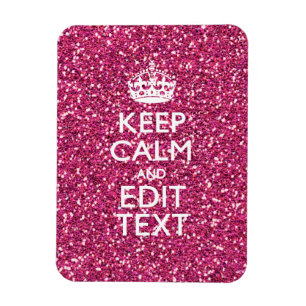 Fuchsia Pink Behalten Ruhe haben Ihren Text Magnet