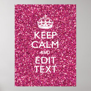 Fuchsia Pink Behalten Ruhe haben Ihren Text Poster