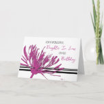 Fuchsia Pink Blume Daughter Law Birthday Card Karte<br><div class="desc">Hübsche und nachdenkliche Begrüßungskarte für die Tochter im Geburtstag des Gesetzes mit moderner Blume in schwarz und fuchsienrosa und handgeschriebenem Stiltext.</div>