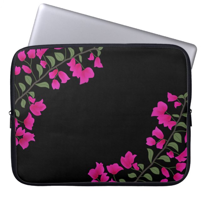 Fuchsia Pink Bougainvillea Laptop-Sieb Laptopschutzhülle (Vorderseite)