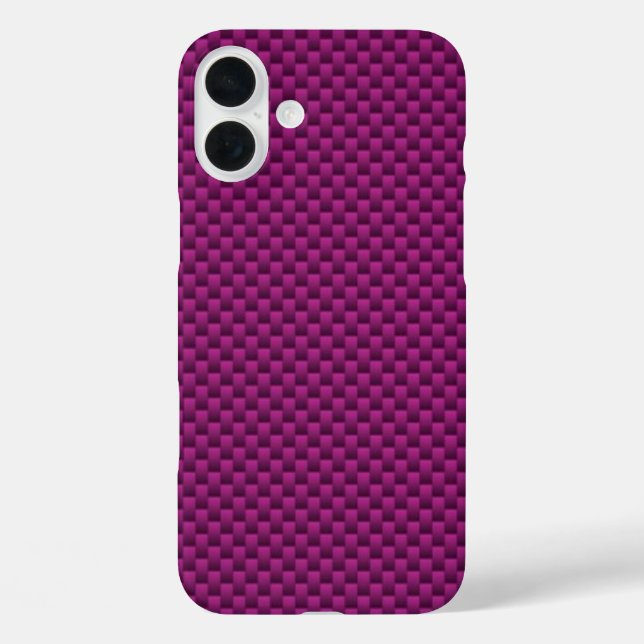 Fuchsia Pink Carbon Fiber Automotive Texture Case-Mate iPhone Hülle (Rückseite)