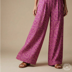 Fuchsia Pink Chic Mosaic Geometric Muster Stoff