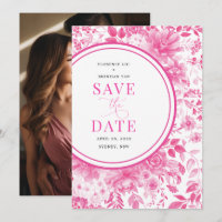 Fuchsia Pink Chinoiserie Hochzeit speichern