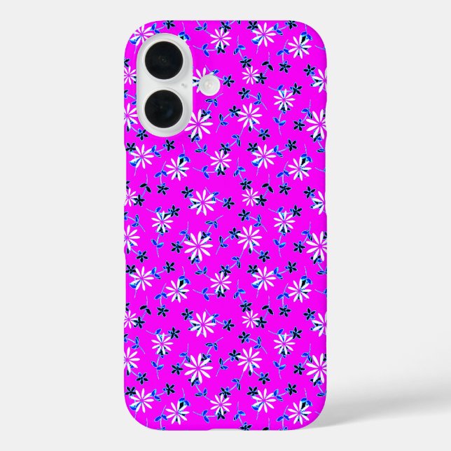 Fuchsia Pink Floral Blume 4Sophia Case-Mate iPhone Hülle (Rückseite)