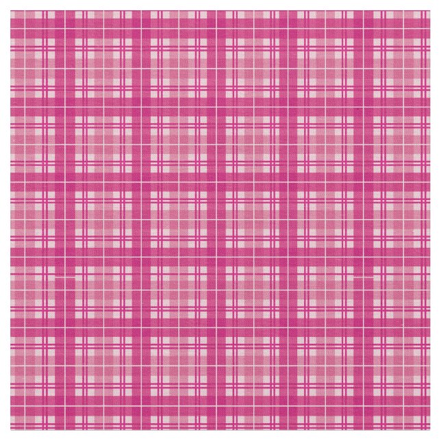Fuchsia Pink Gingham Kariert Tartan Stoff (Nahaufnahme)