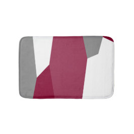 Fuchsia Pink Grau und Weiß Badematte