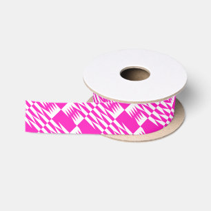 Fuchsia Pink Kente Satinband