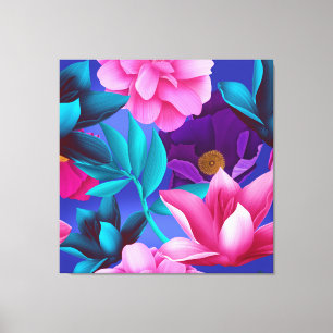 Fuchsia Pink Lila Blume Leinwanddruck