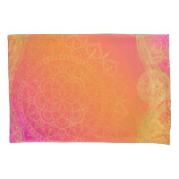 Fuchsia Pink Orange & Gold Indian Mandala Glam