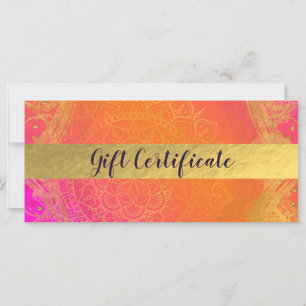 Fuchsia Pink Orange und Gold Indisches Geschenk-Ze
