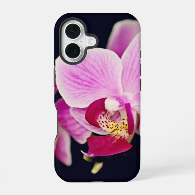 Fuchsia Pink Orchid iPhone 16 Hülle (Rückseite)