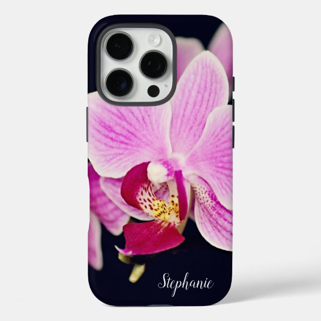 Fuchsia Pink Orchideen Case-Mate iPhone Hülle (Rückseite)