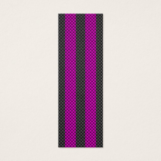 Fuchsia Pink Racing Stripes im Carbon Fibre Style (Vorderseite)